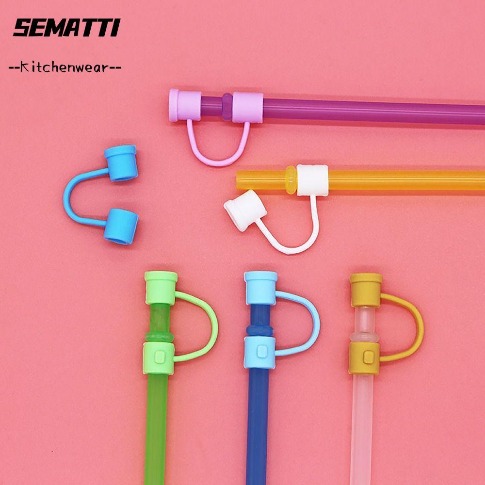 SEMATTI Ống Hút Topper, Vỏ Ống Hút 8 Mm Chống Bụi, Di Động Tốt Nắp Niêm Phong Bảo Vệ Ống Hút Đầu Nắp