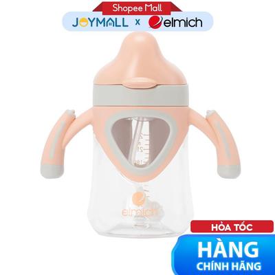 Bình Tập Uống Nước Trẻ Em Elmich Babycare EL8365 240ml, Hàng Chính Hãng, Nhựa Tritan An Toàn-JoyMall