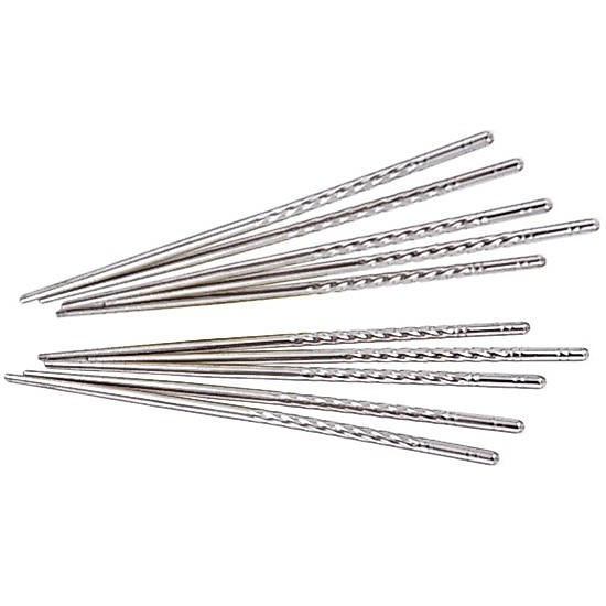 Vỉ 5 đôi đũa Inox xoắn