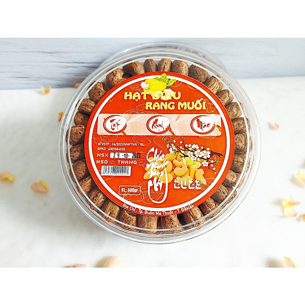 Hạt Điều Rang Muối Chưa Bóc Vỏ Lụa Xếp Loại 1 (500g)