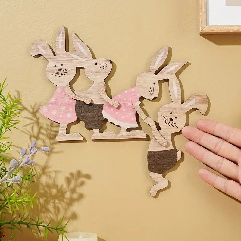 TQ~Four Rabbits Wall Decoration Pendant, Doorstep Ornament, Home Door Frame, Picture Frame, Table Co