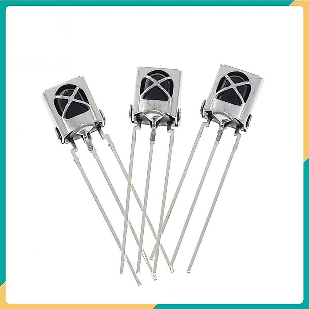 Led Thu Hồng Ngoại 1838 IR1838 có vỏ sắt chống nhiễu - Mắt Thu Hồng Ngoại - Diode Thu Hồng Ngoại