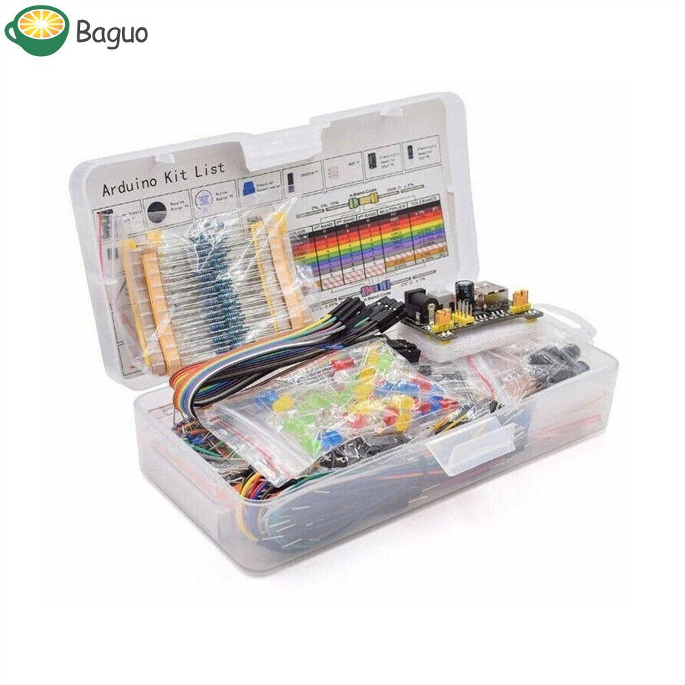BAGUO Điện Tử DIY Kit RGB LED 830 Breadboard Cho Arduino R3 Mô Đun Nguồn Điện Cơ Bản Starter Kit DIY