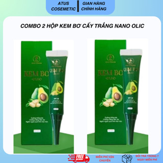   Combo 2 hộp  Kem Bơ Cấy Trắng Nano Olic Dưỡng trắng da ngừa nám tàn nhang Ngăn ngừa lão hóa 