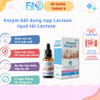 Enzyme Lactase Giảm Tiêu Chảy, Hăm, Chững Cân Do Bé Bất Dung Nạp Fitosy Col Fito Junior, Lọ 20 ml