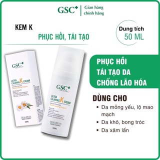  Kem Vitamin K GSC Ultra Calming K Cream 50ml – Hỗ trợ phục hồi da yếu dưỡng ẩm tái tạo và mềm mịn 
