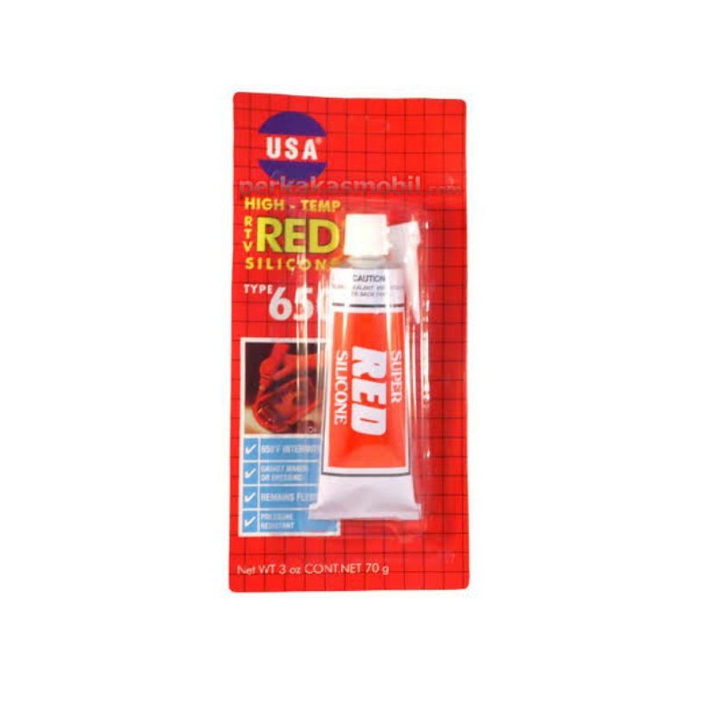 Keo silicon nhỏ màu đỏ / Keo đệm màu đỏ chịu nhiệt / Keo dán tự động màu đỏ loại 650 / Keo sắt đỏ (3