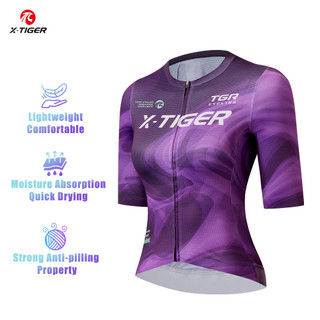X-TIGER Jersey Xe Đạp Nữ Tay Ngắn, Chống Tia UV, Phù Hợp Mùa Hè