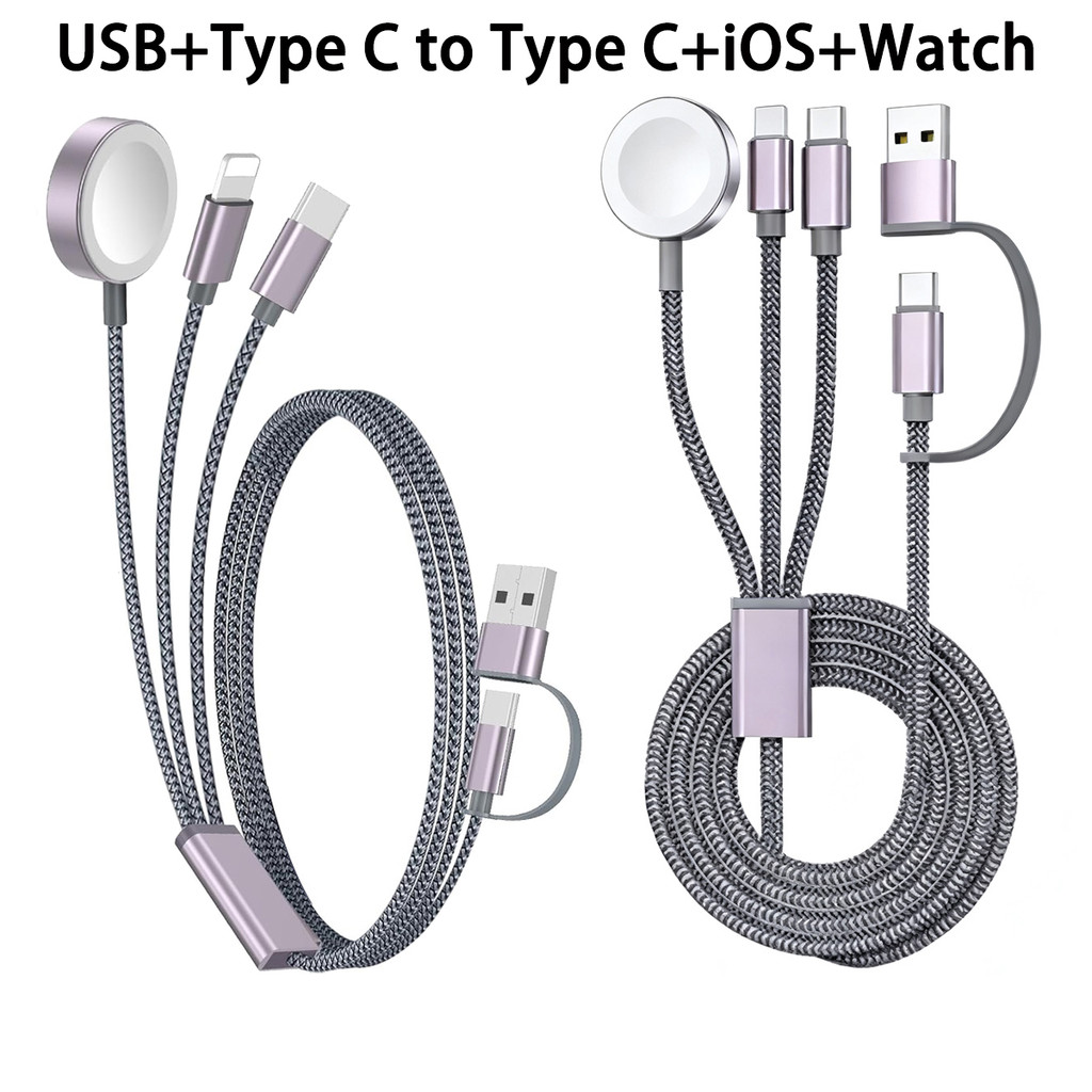 Cáp sạc đồng hồ Guugei 3 trong 2 Aple i/Watch i/Phone Cáp sạc điện thoại USB Type C