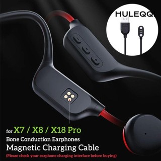 Bộ sạc tai nghe dẫn truyền xương HULEQI, Bộ sạc tai nghe từ tính chống nước, Cáp sạc USB không dây 5V 1A cho phụ kiện tai nghe YUANS X7 / X8 / X18pro