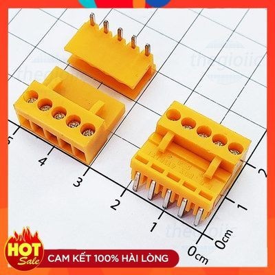 [3 Cái]- HT-3.96-5-R Terminal Block 5 Chân Cong 3.96mm 300V 10A ChipViet Store