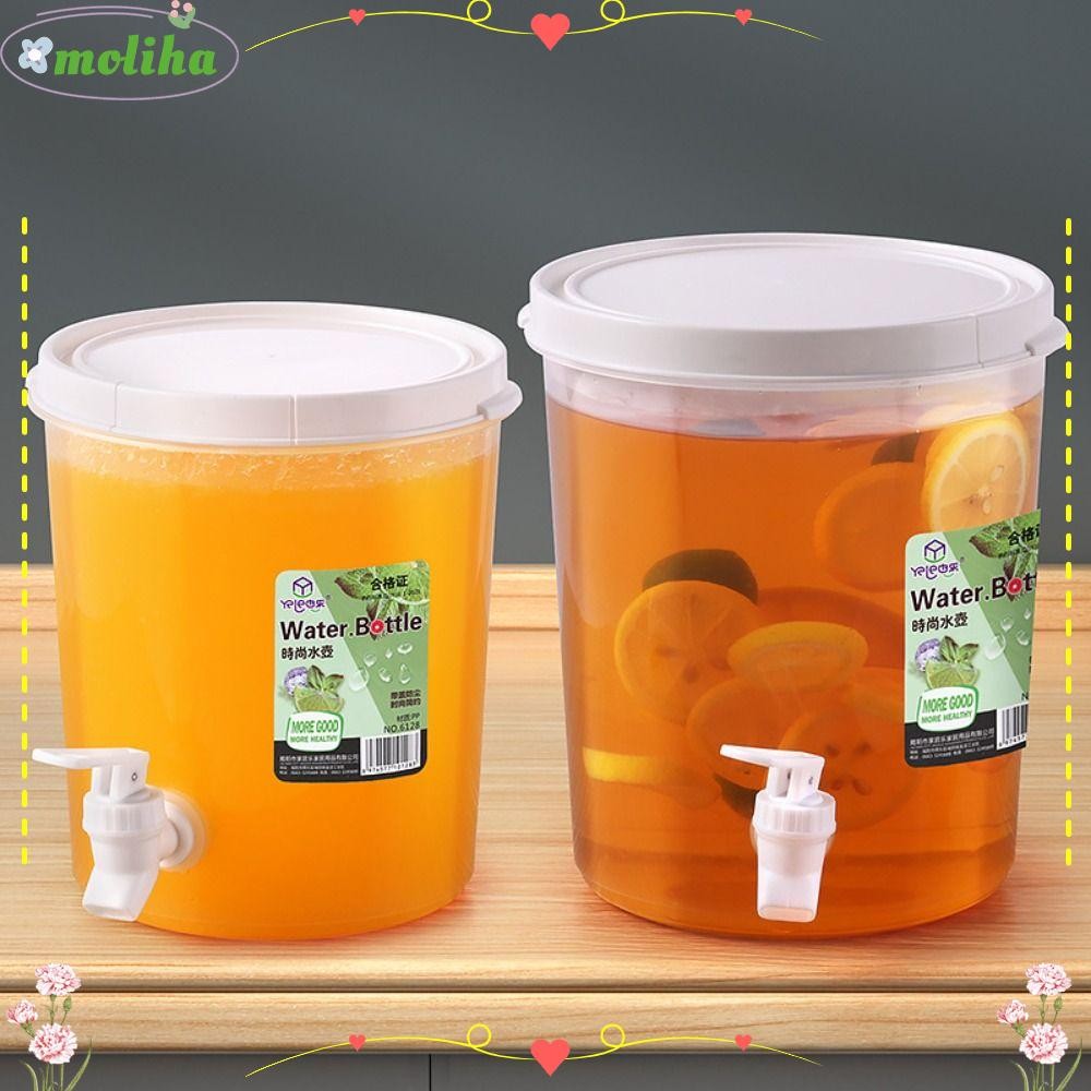 Ấm đun nước ép gia đình MOLIHA, Bình đựng nước ép Tủ lạnh Ấm đun lạnh, Đế chanh có nắp đựng nước uốn