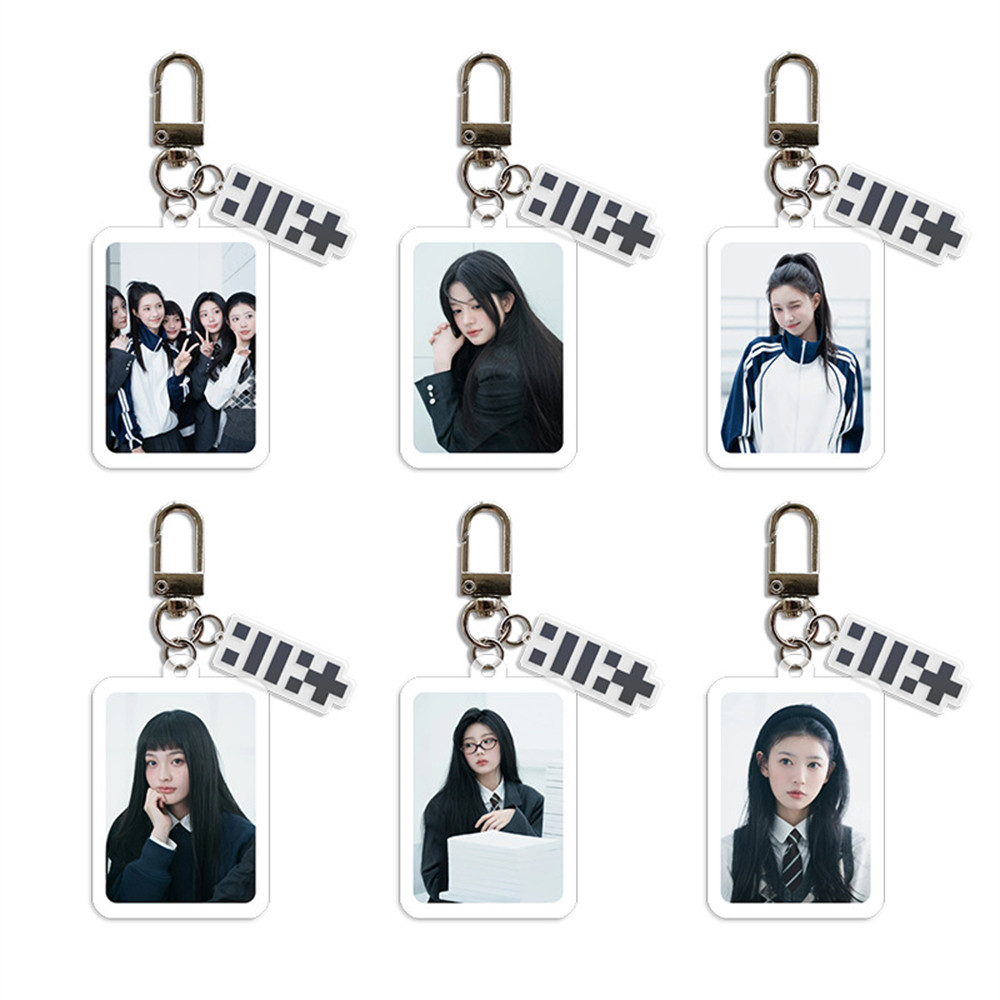 KPOP ILLIT Keyring SUPER REAL ME Album Acrylic Keychain Accessories Bag Pendant MINJU IROHA WONHEE M