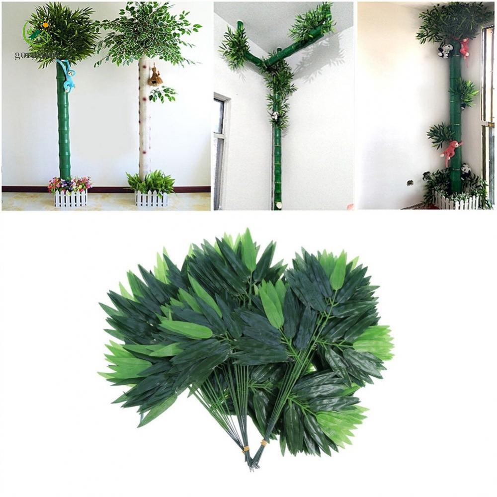 [FUXIN]Fake Bamboo Tree Leaves Garden Decoration Plastic 20PCS Artificial Bamboo