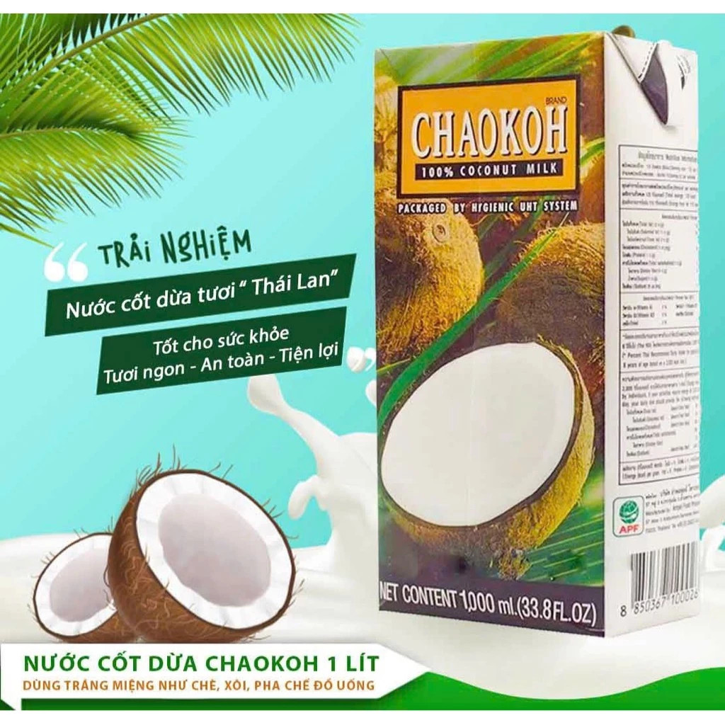 THÙNG Nước Cốt Dừa Thái Lan CHAOKOH/ NHẬP KHẨU TỪ THÁI/ SHOP ANH BA HƯNG