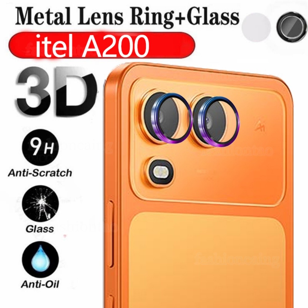 Dành Cho ItelA200 + Vòng Kim Loại Bảo Vệ Ống Kính Máy Ảnh Cho Itel A200 + Plus A200 + A200Plus A 200