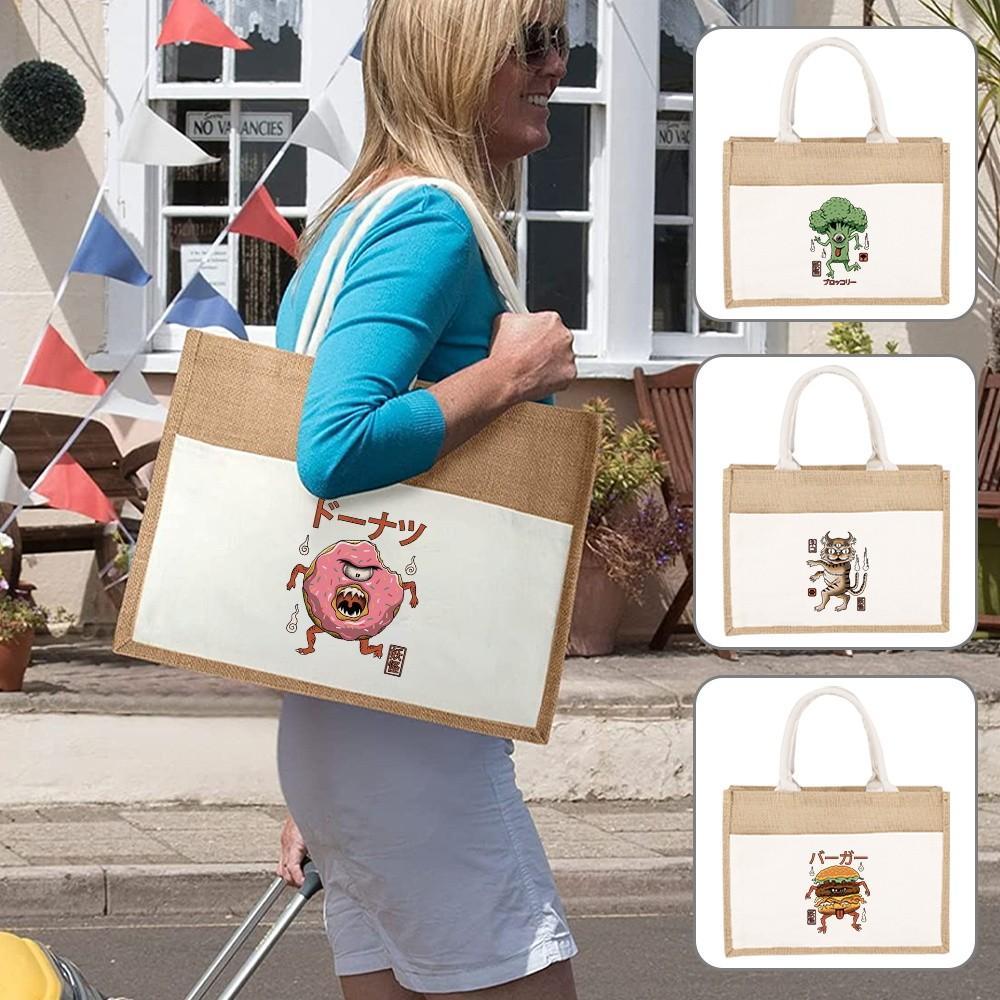 Jute Bag Handbag Linen Bag Sacks Jute Imitation Sacks Linen Bag Women Shopping Bag Designer Bags Jap