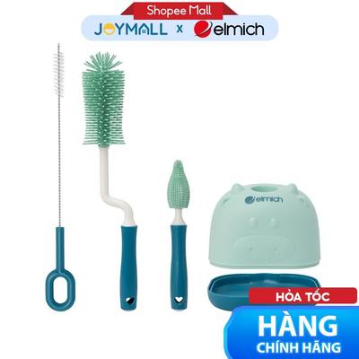 Bộ Dụng Cụ Rửa Bình Sữa Elmich BabyCare EL3040, Hàng Chính Hãng, Silicon Mềm, Chống Trượt - JoyMall