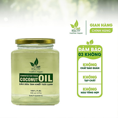 Dầu Dừa Tinh Khiết Lên Men Tách Lạnh Viet Healthy Lọ 500ml