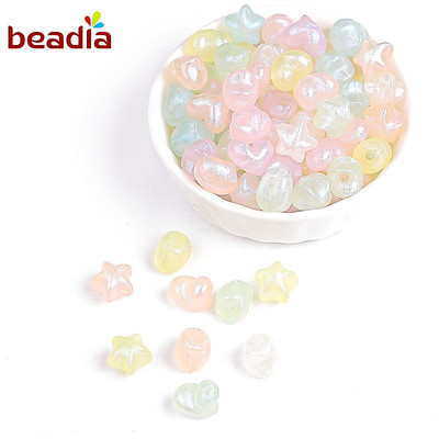Hạt nhựa acrylic BEADIA nhiều hình dạng dùng làm trang sức DIY