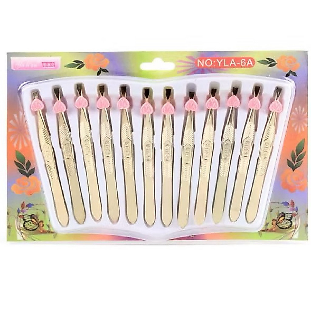 Combo 12 cây nhíp vàng - nhíp đẹp nhổ râu
