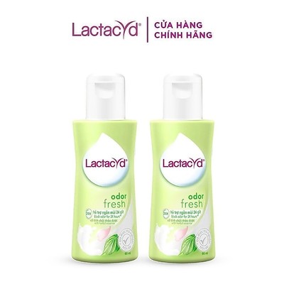 (Quà tặng Không Bán) Bộ 2 chai Dung Dịch Vệ Sinh Phụ Nữ Lactacyd Odor Fresh 60ml/chai