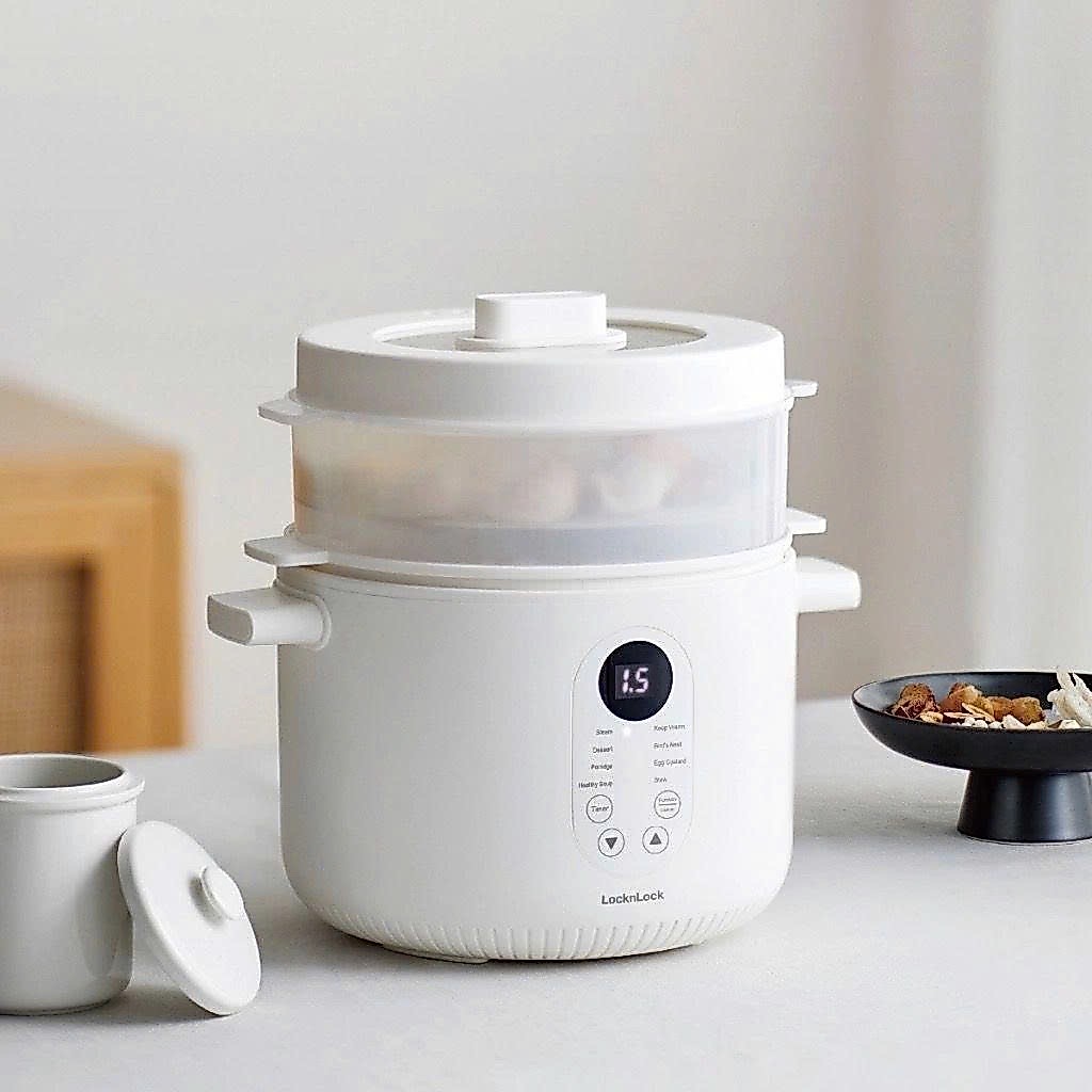 Nồi nấu chậm đa năng Locknlock Bianco Multi-function Slow Cooker 2.5L EJP164IVY hàng chính hãng