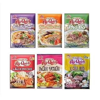 Gói Gia Vị Nêm Sẵn Aji-Quick Bún Bò Huế, Phở Bò, Bún Riêu Cua - Date Xa, Tiện Lợi, Nhanh Chóng