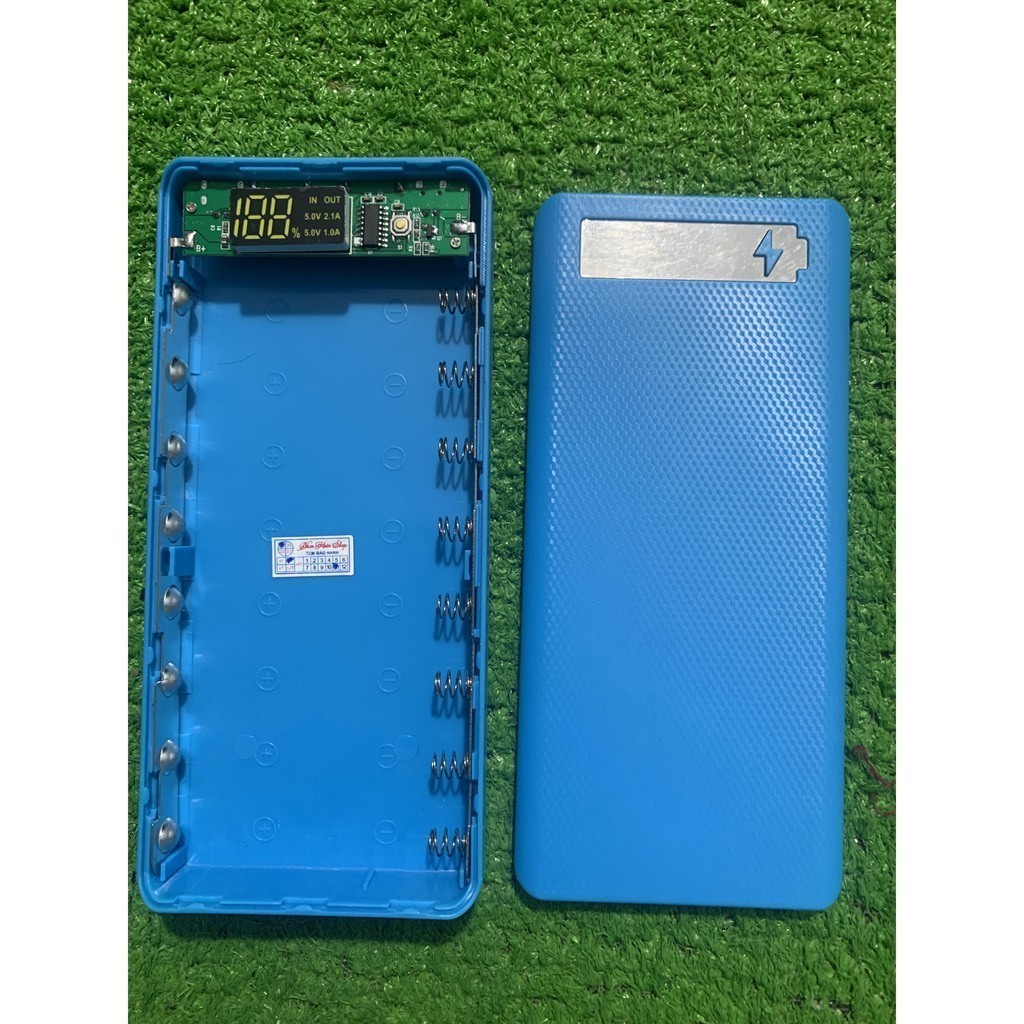 Mạch sạc dự phòng 5V2.1A + Box sạc dự phòng 8 cell pin - (Nhắn tin cho shop màu quý khách yêu cầu)