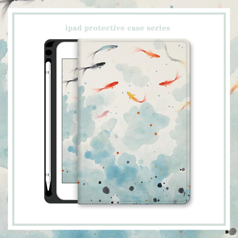 Dành Cho IPad Mini 7th 6th 5th Thế Hệ 4 Ốp Lưng Có Khe Cắm Bút Ipad Pro 11 13 M4 2024 12.9 2021 2022