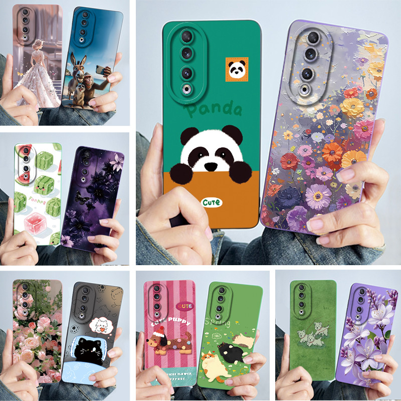 Ốp điện thoại Cho Honor 90 5G / Honor 90 Pro 5G Gấu Trúc Dễ Thương Ngọt Ngào Bé Gái Mèo Silicon Mềm 