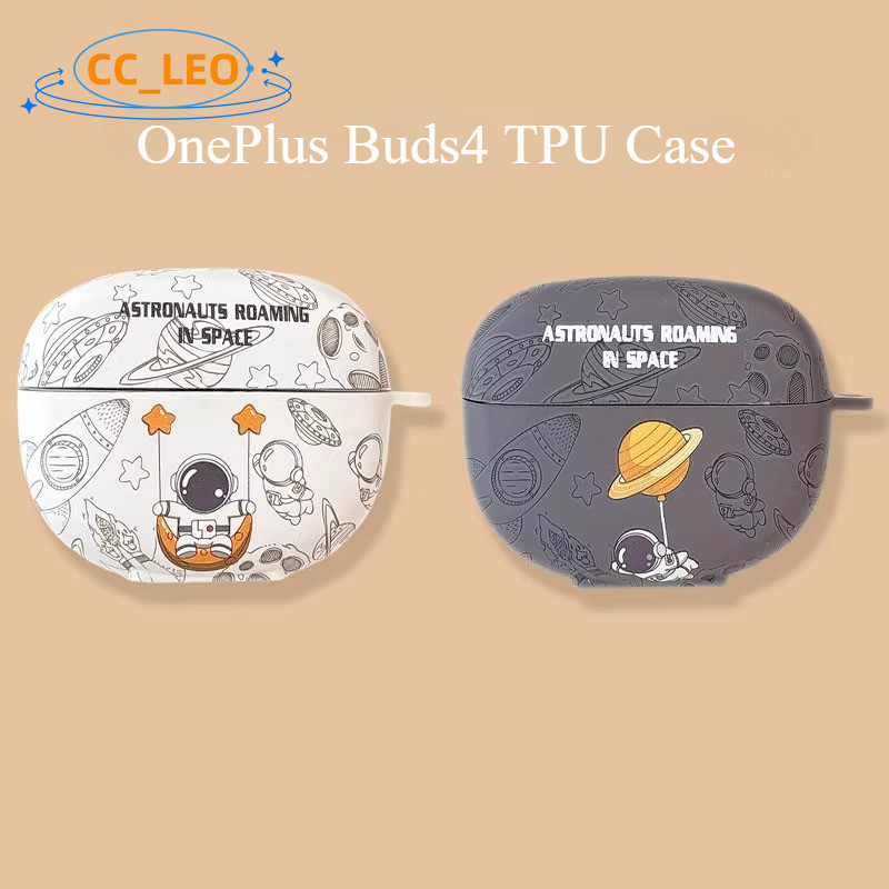 for OnePlus Buds 4 Case Cartoon Crayon Shin-chan Cute Astronaut OnePlus Buds 4 Clear Soft Case Shock