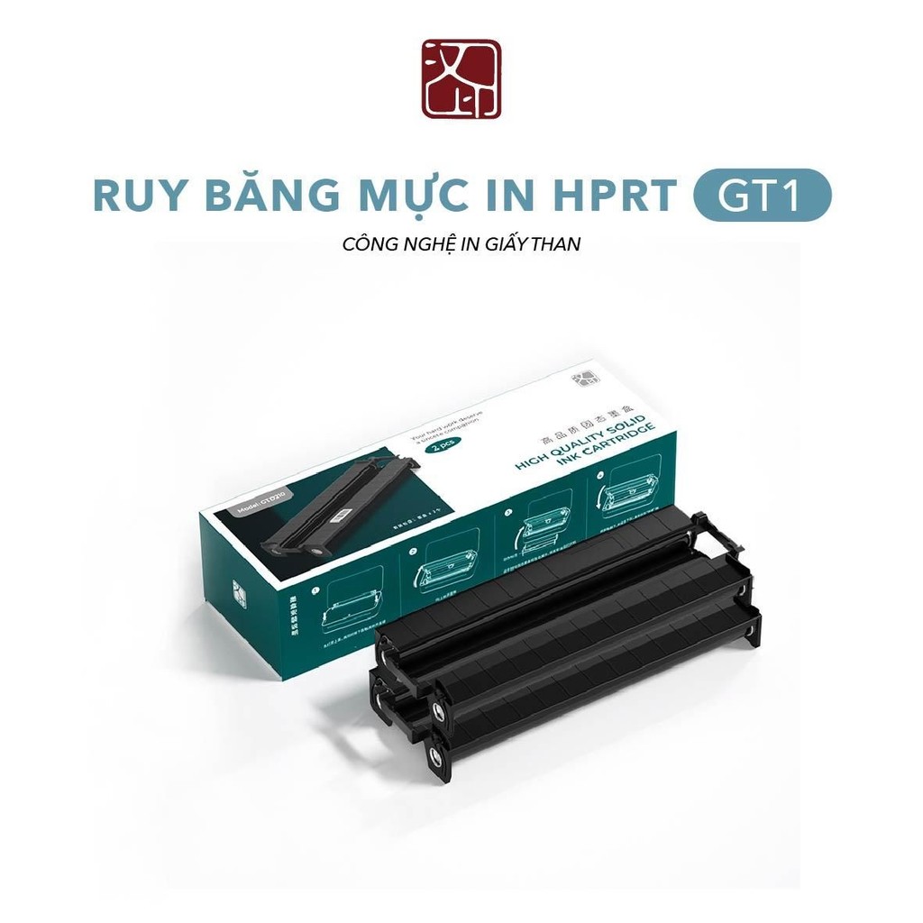 Ribbons Giấy Than HPRT GT1 cuộn thay mực máy in GT1, A4 200 mặt, chất lượng cao.