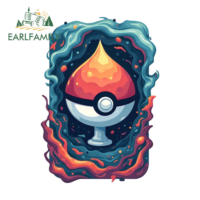 EARLFAMILY Pokemon Poke Ball Poker Xe Máy Miếng Dán Ván Trượt Vali Windows Laptop JDM Ô Tô Hood Viny