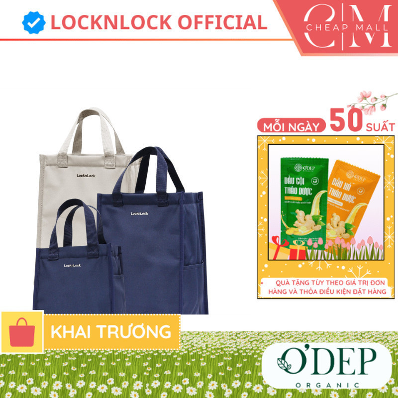 Túi đựng bộ hộp cơm LocknLock Daily Cooler, Table Mat HWB820/ HWB821 - Hàng chính hãng - CHEAP CHL