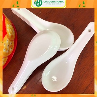 Combo 10 Thìa ăn súp phở chất liệu sứ trắng đẹp và an toàn