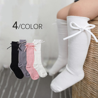 1 Đôi Tất Cotton Trẻ Em Tập Đi Cho Bé Gái 1-3 Tuổi Trên Đầu Gối Cao Có Nơ Mùa Đông Xuân Thu Dài Tất Giày Phụ Kiện