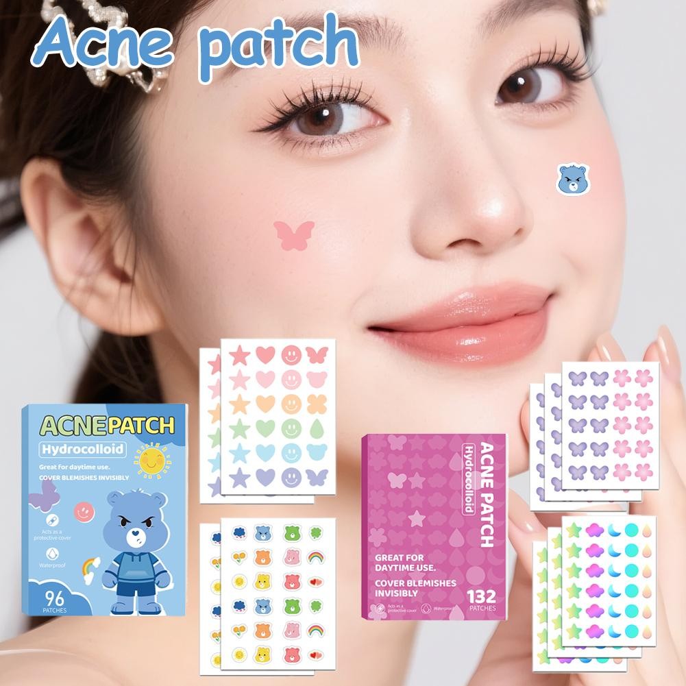 96 Miếng Dán Mụn Hoạt Hình Miếng Dán Mụn Mụn Miếng Dán Để Hấp Thụ Dầu Kem Che Khuyết Điểm Vô Hình Ch