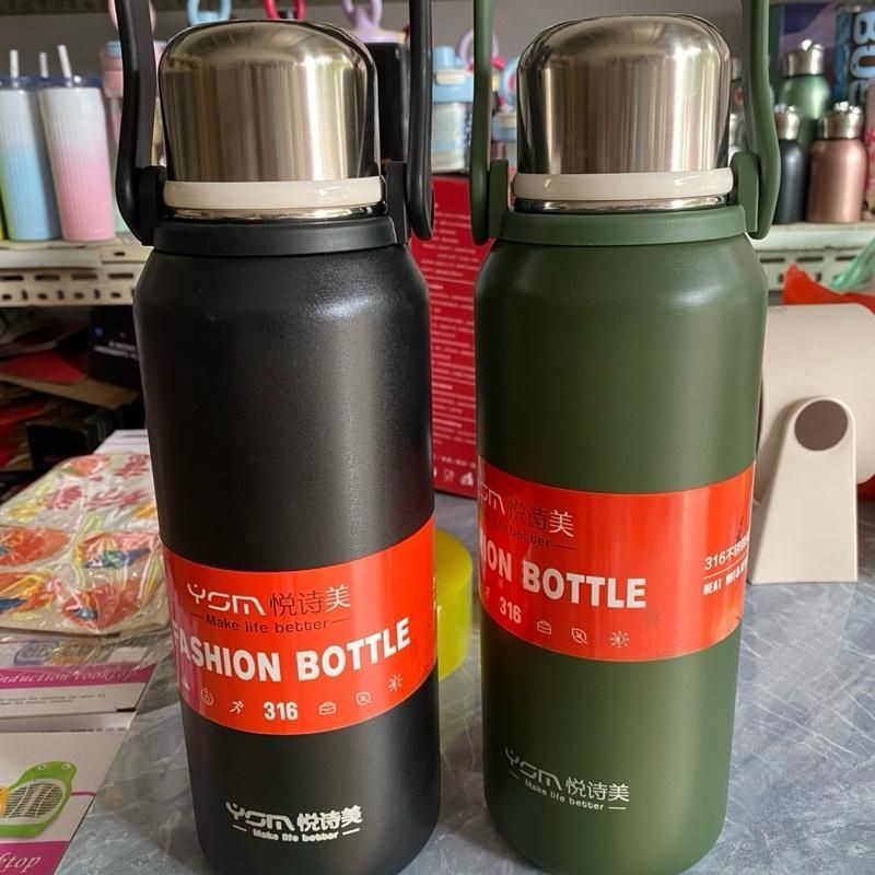 Bình nước giữ nhiệt inox 316 dung tích 1500ml có tay cầm - Giữ nhiệt tốt hơn