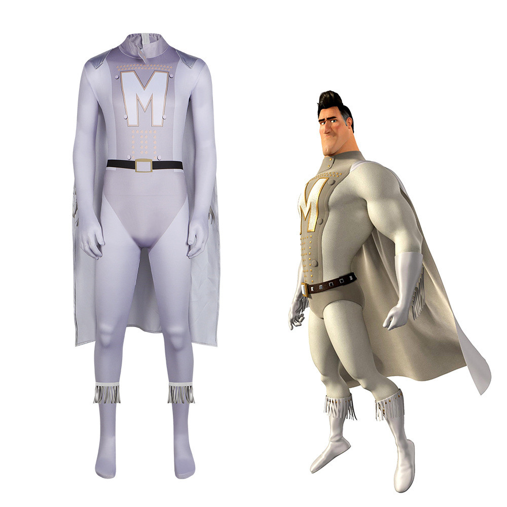 Megamind Cos Quần Áo Metro Man Cosplay Cùng Phim Body Áo liền quần Trang Phục Halloween