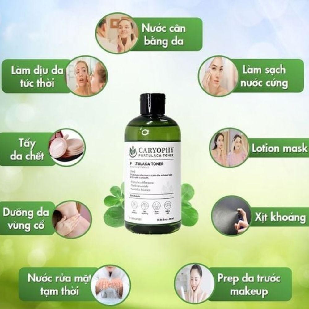 Ảnh 5 của Nước Hoa Hồng Caryophy Portulaca Toner Không Cồn Dành Cho Da Mụn Giúp Cân Bằng Và Làm Dịu Da 300ml