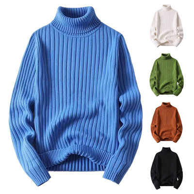 Áo len dệt kim slim fit nam, xu hướng mới với cổ dày ấm áp - WL131