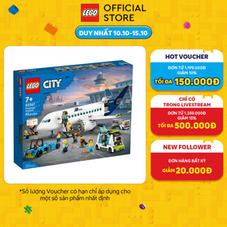 LEGO CITY 60367 Đồ chơi lắp ráp Máy bay chở hành khách (913 chi tiết)