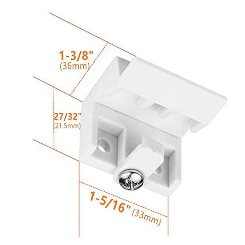 Louver Giá Đỡ Ngắn Phụ Kiện 36MM Gấp Rèm Giá Đỡ Louver Rèm Theo Dõi Giá Đỡ Nhựa I8DM