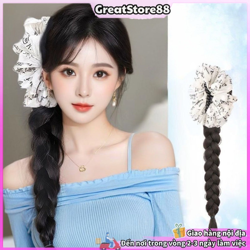 Vận chuyển địa phương: Kẹp Đuôi Ngựa 40 cm Washed Ink Design cho vẻ ngoài tóc tự nhiên