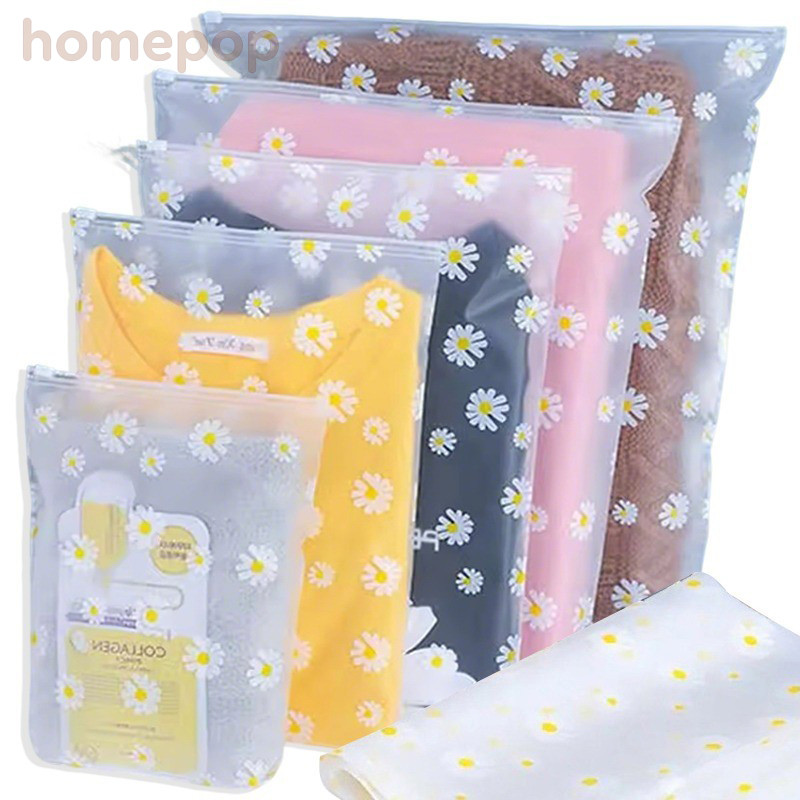 S / M / L Daisy Frosted Clothing Shoes Organizer Pouch - Túi đựng dây kéo chống nước có thể tái sử d