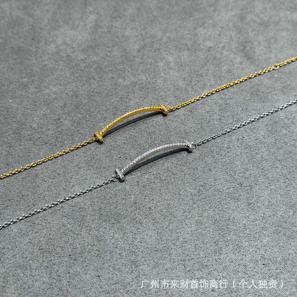 Full diamond smile bracelet, diamond-studded gift for girls, friendship jewelry