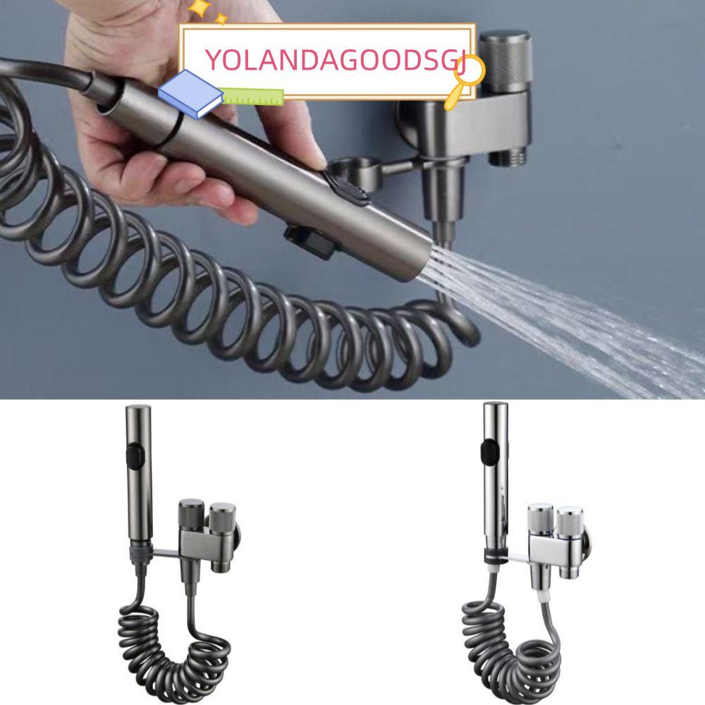 Máy phun bidet cầm tay YOLANDAGOODSGJ, Máy phun bidet cầm tay có ổ cắm đôi Chất liệu thép không gỉ V