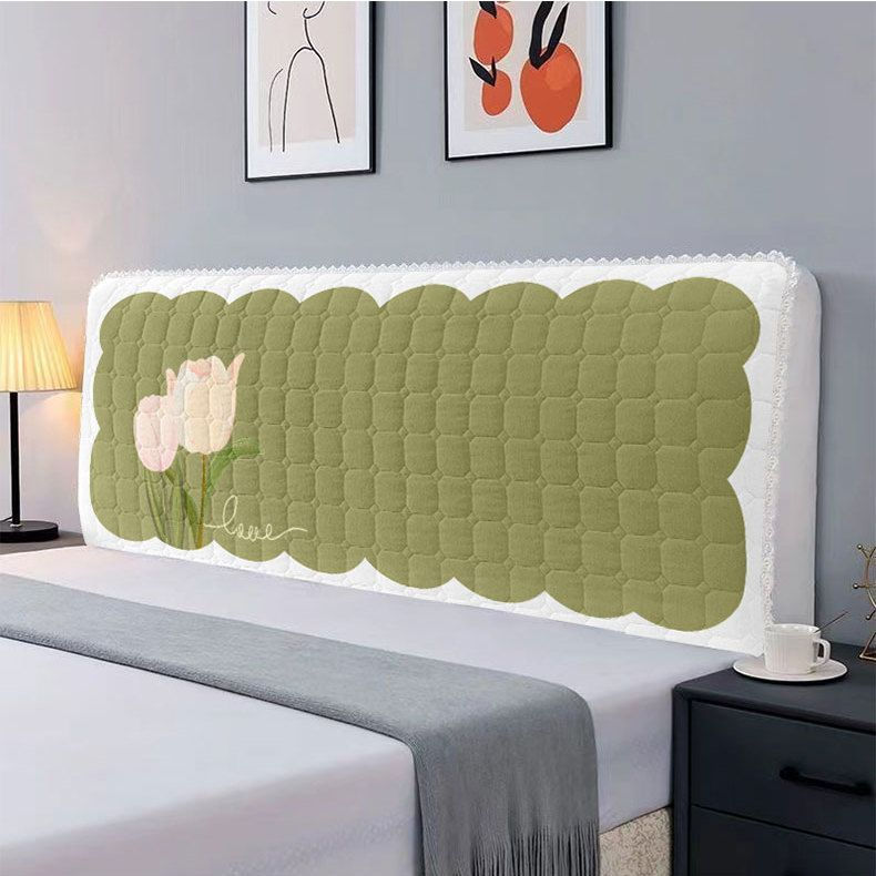 TQ~Thickened quilted headboard cover, universal headboard cover, solid wood soft wrap European-style