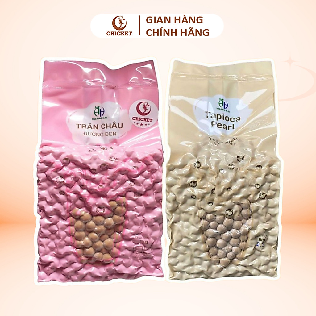 Trân Châu Đen Hoàng Hải 1kg – Dẻo Dai, Nguyên Liệu Pha Chế Trà Sữa - Én Ca Na x Cricket Food